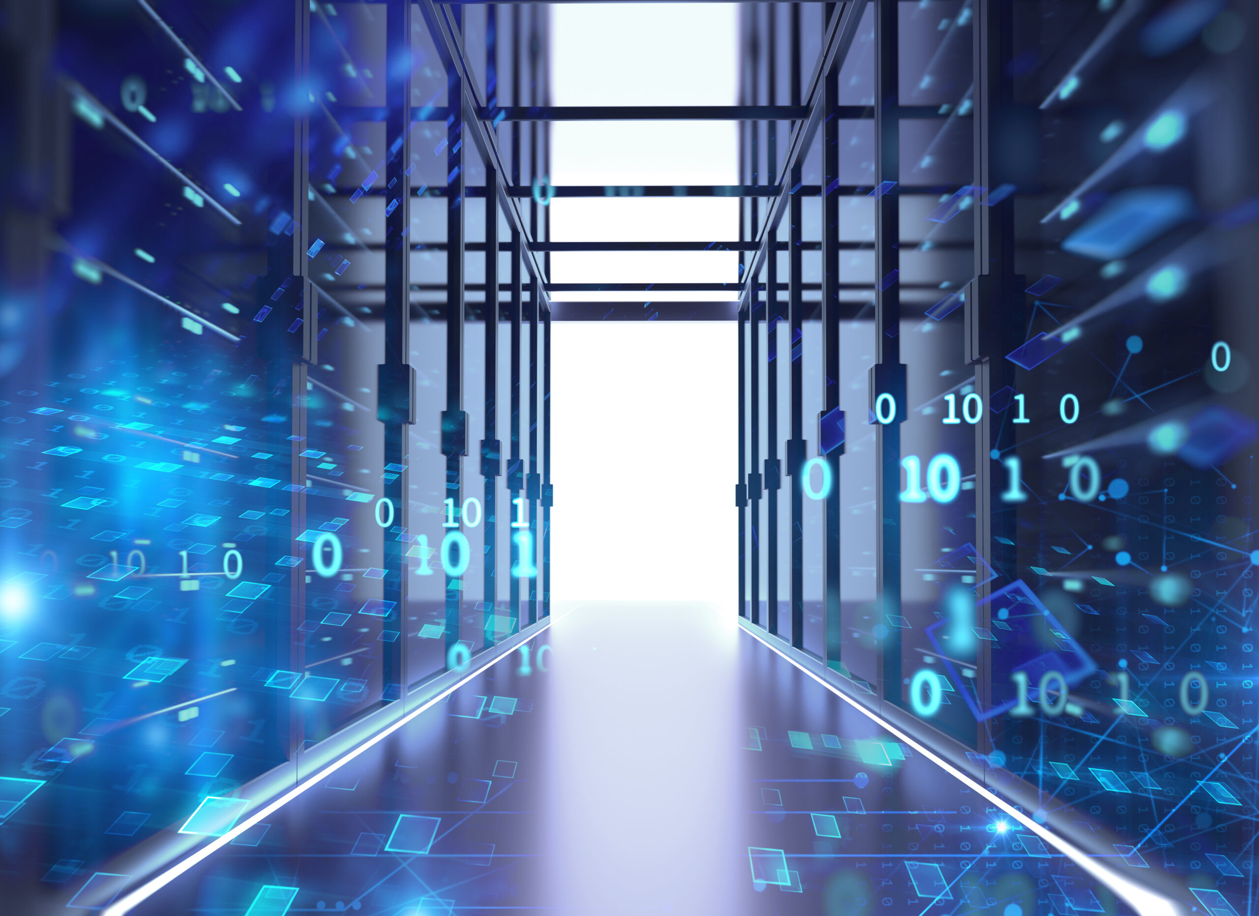 Server room 3d illustration