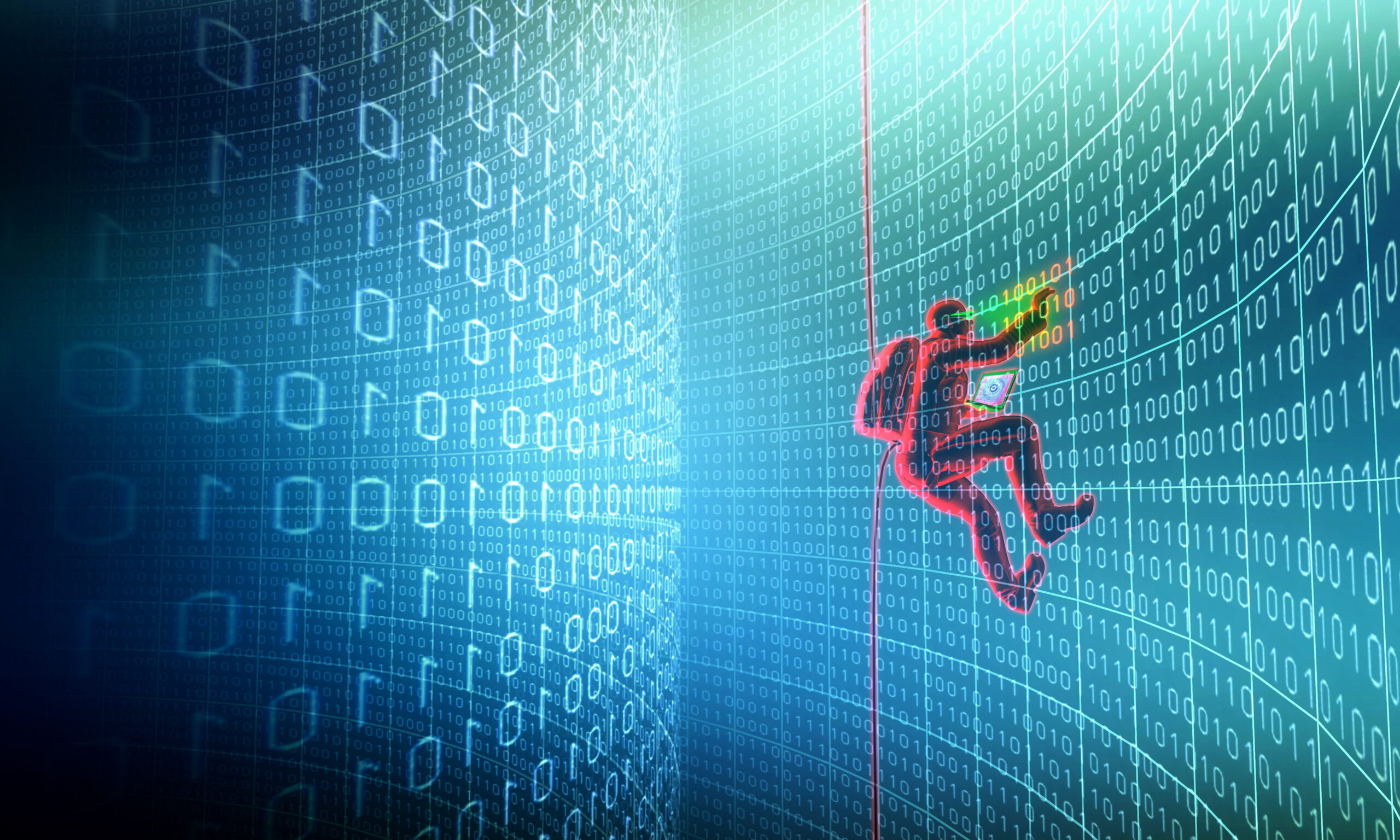 Hacker in action
